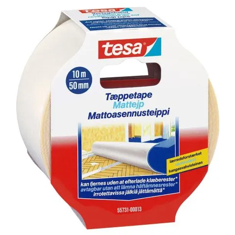 Säker betalning 55731 Tesa Mattejp i polypropen, dubbelhäftande 10 m x 50 mm